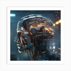 Cyborg Head 15 Art Print