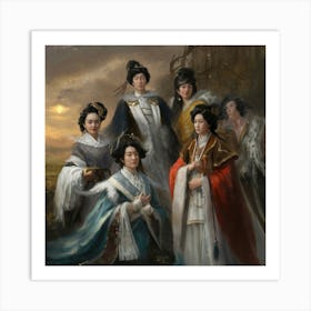 Four Chinese Women Art Print