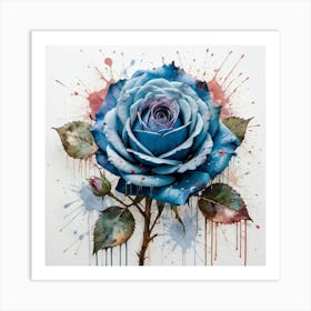 Blue Rose 8 Art Print