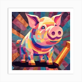 Pig With Hammer Art Print