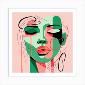 Woman'S Face 6 Art Print