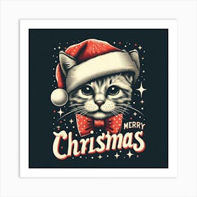 Merry Christmas Cat 8 Art Print