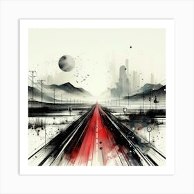 Train Track Art Print