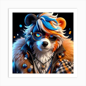 Bear With Glasses Art Print