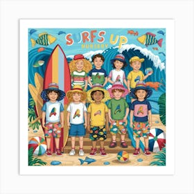 A Vibrant And Playful Illustration Of A Group Of C 9xckhnyaqqwmuogelwot7a R67iubhltpq6jmzulqs23w Art Print