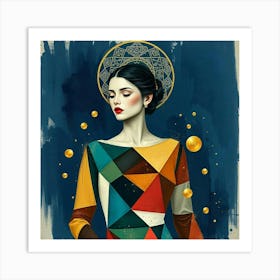 Geometric Woman Art Print