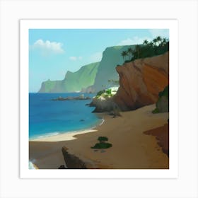 Beach Scene Art Print