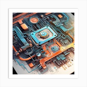 Circuit Board 1 Art Print