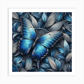 Blue Butterfly Art Print