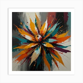 Abstract Flower Painting 11 Art Print