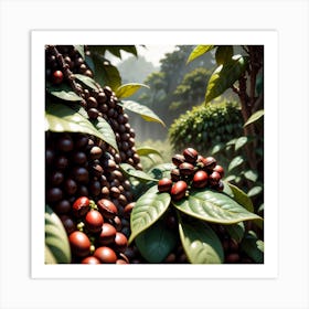 Coffee Beans On The Tree 13 Art Print