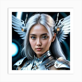 Young Woman With Wings Art Print