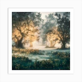 Forest In The Mist Art Print