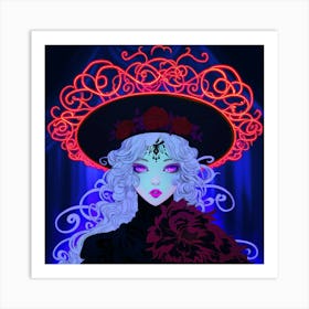 Girl In A Hat 6 Art Print