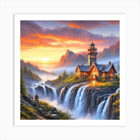 Landscape Painting Hd Hyperrealistic 7 Art Print