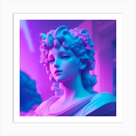 Virgo Vaporwave 1 Art Print