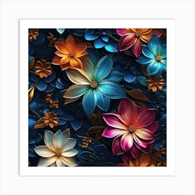 Flowers Wallpaper 4 Art Print