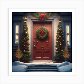 Christmas Decoration On Home Door Epic Royal Background Big Royal Uncropped Crown Royal Jewelry Art Print