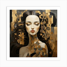 Gold And Black Art Print