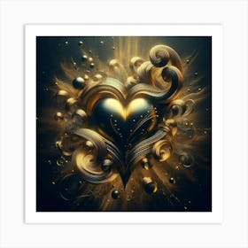 Golden Heart Art Print