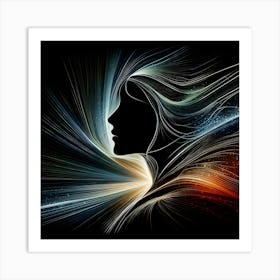 Abstract Woman'S Head 1 Art Print