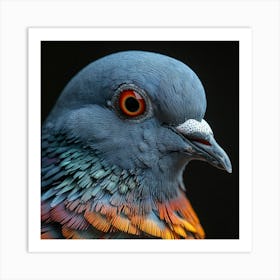 Pigeon Portrait Art Print