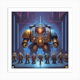 Warhammer 40k pixel 01 Art Print