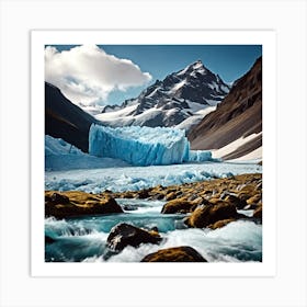 Glacier In Argentina Art Print