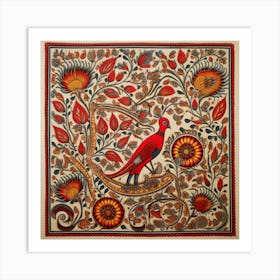 Paisley Painting Madhubani Painting Indian Traditional Style Art Print