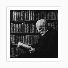 Man Reading A Book Art Print