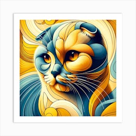 Scottish Fold Cat 05 Art Print