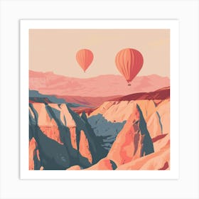 A Cappadocia In Turkey Lofi Illustration 1720348734 4 Art Print