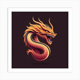 Mystical Chinese Dragon (3) Art Print