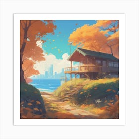 Autumn House 1 Art Print