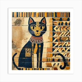 Painting of a Pharaonic cat Art Print