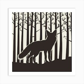 Fox In The Woods Art Print