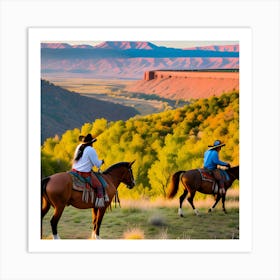 Horses In The Mountains 2 Art Print