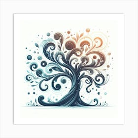 Stylized tree 5 Art Print