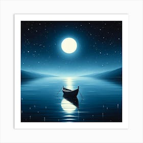 Moonlight In The Water Art Print