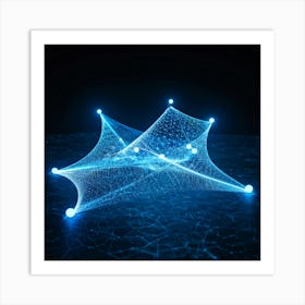 Futuristic 3d Network Art Print