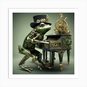 Piano frog Art Print