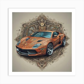 Egyptian Sports Car Art Print