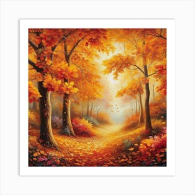 Autumn Path 6 Art Print