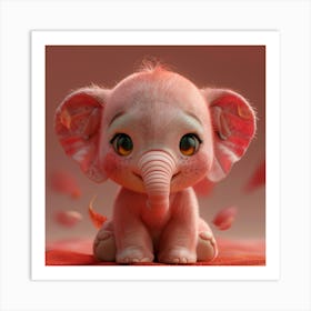 Cute Baby Elephant 5 Art Print