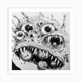 Monster Head Art Print