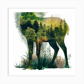 Deer In The Forest Art Print