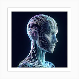 Humanoid Robot Art Print