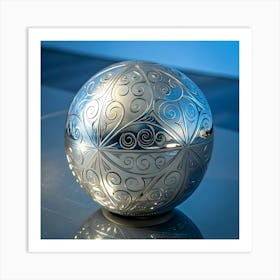 Silver Sphere Art Print