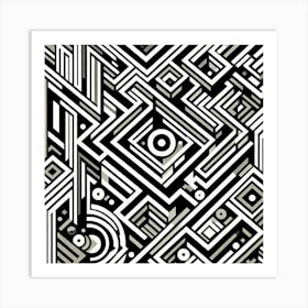 Abstract Geometric Pattern 50 Art Print