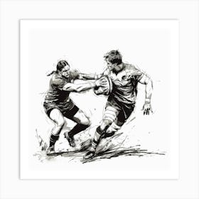 Rugby Players In Action 10 Art Print